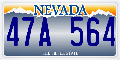 NV license plate 47A564