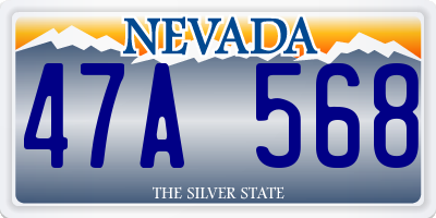 NV license plate 47A568