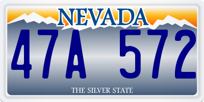 NV license plate 47A572