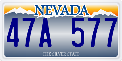 NV license plate 47A577