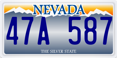 NV license plate 47A587
