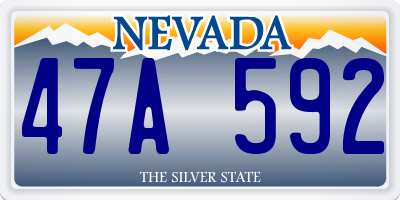 NV license plate 47A592