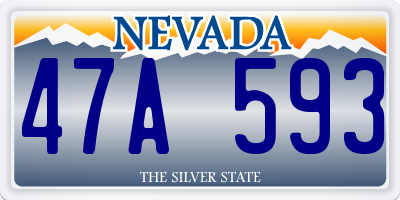 NV license plate 47A593