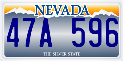 NV license plate 47A596