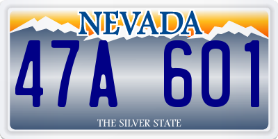 NV license plate 47A601