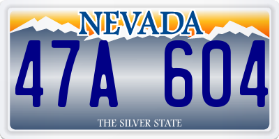 NV license plate 47A604