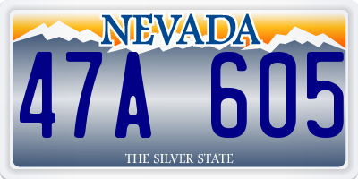 NV license plate 47A605