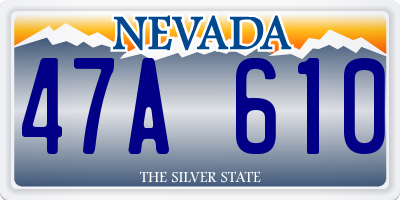 NV license plate 47A610