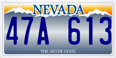 NV license plate 47A613