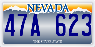 NV license plate 47A623