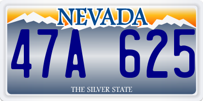 NV license plate 47A625