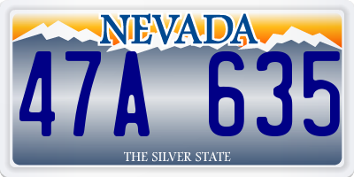 NV license plate 47A635