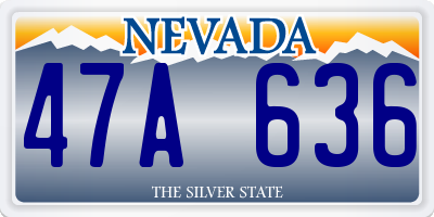 NV license plate 47A636