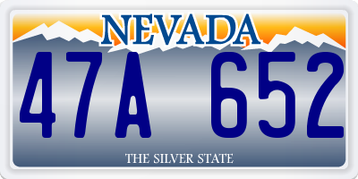 NV license plate 47A652