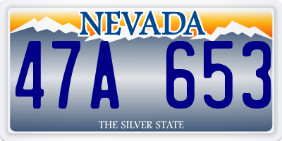 NV license plate 47A653