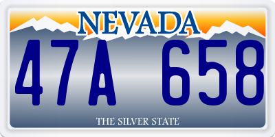 NV license plate 47A658