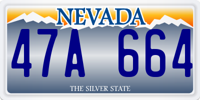 NV license plate 47A664