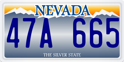 NV license plate 47A665