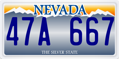 NV license plate 47A667