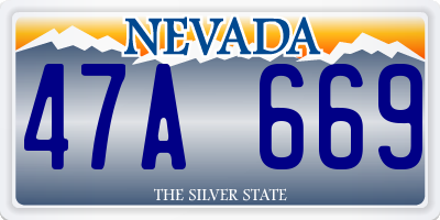 NV license plate 47A669