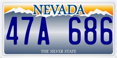 NV license plate 47A686
