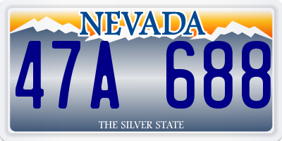 NV license plate 47A688