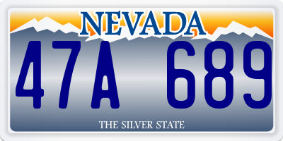 NV license plate 47A689