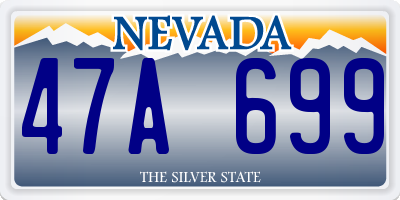 NV license plate 47A699