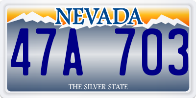 NV license plate 47A703