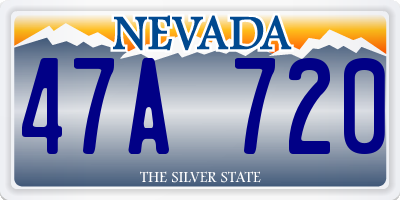 NV license plate 47A720