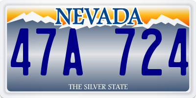 NV license plate 47A724