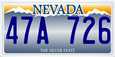 NV license plate 47A726