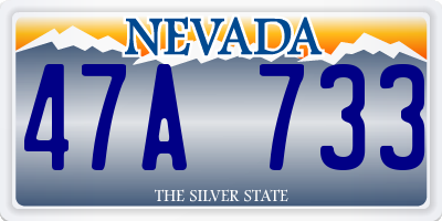 NV license plate 47A733