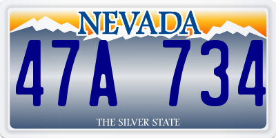 NV license plate 47A734