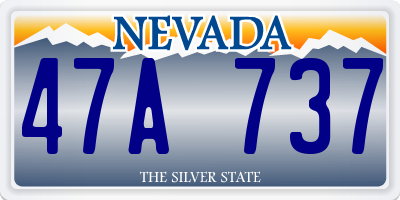 NV license plate 47A737