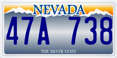 NV license plate 47A738