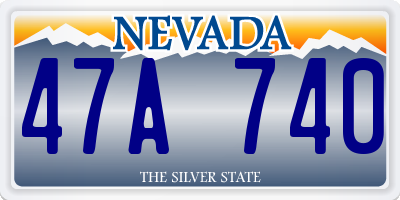 NV license plate 47A740