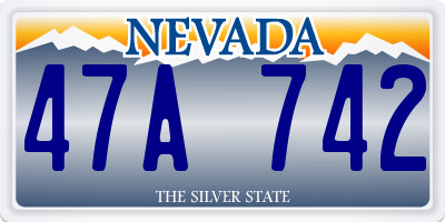 NV license plate 47A742