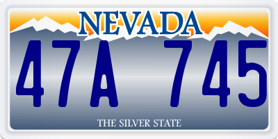 NV license plate 47A745