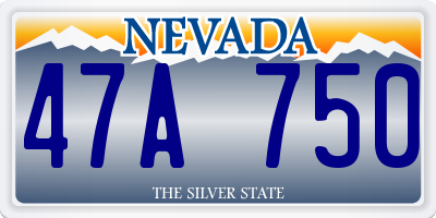 NV license plate 47A750