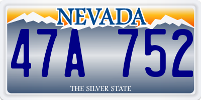NV license plate 47A752