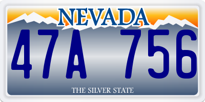 NV license plate 47A756