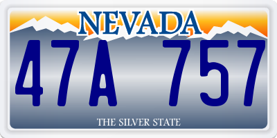 NV license plate 47A757