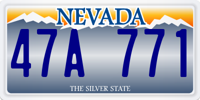 NV license plate 47A771