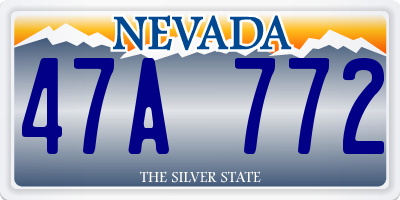 NV license plate 47A772