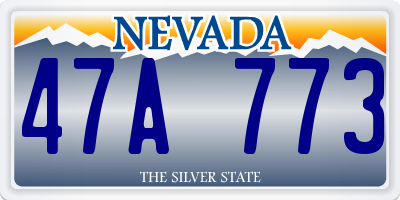 NV license plate 47A773