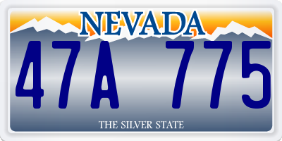 NV license plate 47A775