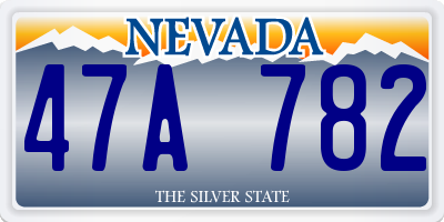 NV license plate 47A782