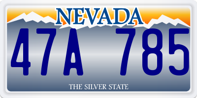 NV license plate 47A785