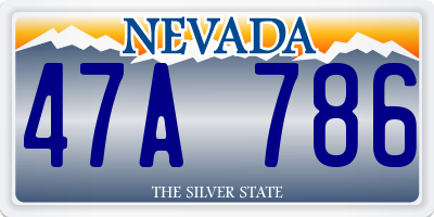 NV license plate 47A786